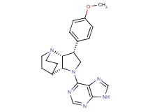 (3R*,3aR*,7aR*)-3-(4-methoxyphenyl)-1-(9H-purin-6-yl)octahydro-4,7-ethanopyrrolo[3,2-b]pyridine