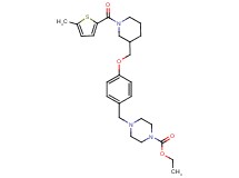 ethyl 4-[4-({1-[(5-methyl-2-thienyl)carbonyl]-3-piperidinyl}methoxy)benzyl]-1-piperazinecarboxylate