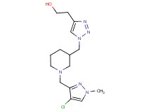 2-[1-({1-[(4-chloro-1-methyl-1H-pyrazol-3-yl)methyl]-3-piperidinyl}methyl)-1H-1,2,3-triazol-4-yl]ethanol
