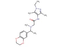 2-[[1-(2,3-dihydro-1,4-benzodioxin-6-yl)ethyl](methyl)amino]-N-(1-ethyl-3,5-dimethyl-1H-pyrazol-4-yl)acetamide