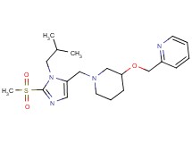 2-{[(1-{[1-isobutyl-2-(methylsulfonyl)-1H-imidazol-5-yl]methyl}-3-piperidinyl)oxy]methyl}pyridine