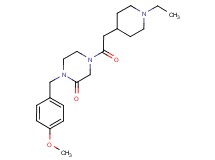 4-[(1-ethyl-4-piperidinyl)acetyl]-1-(4-methoxybenzyl)-2-piperazinone