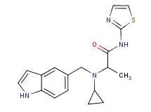 2-[cyclopropyl(1H-indol-5-ylmethyl)amino]-N-1,3-thiazol-2-ylpropanamide