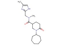 1-cycloheptyl-N-methyl-N-[(4-methyl-1H-imidazol-2-yl)methyl]-6-oxo-3-piperidinecarboxamide