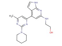 2-{[4-(6-methyl-2-piperidin-1-ylpyrimidin-4-yl)-1H-pyrrolo[2,3-b]pyridin-6-yl]amino}ethanol