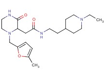 N-[2-(1-ethyl-4-piperidinyl)ethyl]-2-{1-[(5-methyl-2-furyl)methyl]-3-oxo-2-piperazinyl}acetamide