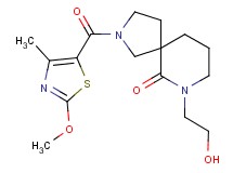 7-(2-hydroxyethyl)-2-[(2-methoxy-4-methyl-1,3-thiazol-5-yl)carbonyl]-2,7-diazaspiro[4.5]decan-6-one