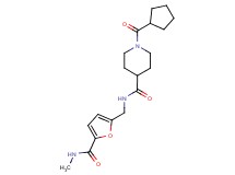 1-(cyclopentylcarbonyl)-N-({5-[(methylamino)carbonyl]-2-furyl}methyl)-4-piperidinecarboxamide