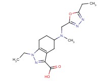 1-ethyl-5-[[(5-ethyl-1,3,4-oxadiazol-2-yl)methyl](methyl)amino]-4,5,6,7-tetrahydro-1H-indazole-3-carboxylic acid