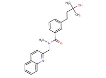 3-(3-hydroxy-3-methylbutyl)-N-methyl-N-(2-quinolinylmethyl)benzamide