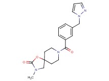 3-methyl-8-[3-(1H-pyrazol-1-ylmethyl)benzoyl]-1-oxa-3,8-diazaspiro[4.5]decan-2-one