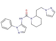 N-(1-phenyl-1H-pyrazol-5-yl)-2-[2-(1H-pyrazol-1-yl)ethyl]piperidine-1-carboxamide