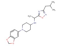 1-(1,3-benzodioxol-5-yl)-N-[1-(3-isobutyl-1,2,4-oxadiazol-5-yl)ethyl]piperidin-4-amine