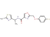 2-[(4-fluorophenoxy)methyl]-N-[1-(2-methyl-1,3-thiazol-4-yl)ethyl]-1,3-oxazole-4-carboxamide