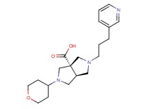 (3aS*,6aS*)-2-(3-pyridin-3-ylpropyl)-5-(tetrahydro-2H-pyran-4-yl)hexahydropyrrolo[3,4-c]pyrrole-3a(1H)-carboxylic acid