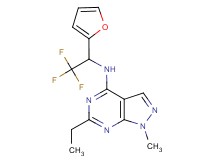 6-ethyl-1-methyl-N-[2,2,2-trifluoro-1-(2-furyl)ethyl]-1H-pyrazolo[3,4-d]pyrimidin-4-amine