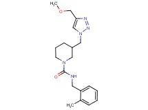 3-{[4-(methoxymethyl)-1H-1,2,3-triazol-1-yl]methyl}-N-(2-methylbenzyl)-1-piperidinecarboxamide
