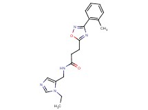 N-[(1-ethyl-1H-imidazol-5-yl)methyl]-3-[3-(2-methylphenyl)-1,2,4-oxadiazol-5-yl]propanamide