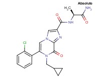 N-[(1S)-2-amino-1-methyl-2-oxoethyl]-6-(2-chlorophenyl)-7-(cyclopropylmethyl)-8-oxo-7,8-dihydroimidazo[1,2-a]pyrazine-2-carboxamide