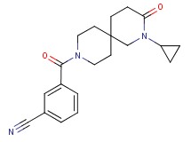 3-[(2-cyclopropyl-3-oxo-2,9-diazaspiro[5.5]undec-9-yl)carbonyl]benzonitrile