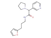 N-[3-(2-furyl)propyl]-2-(3-pyridinyl)-2-(1-pyrrolidinyl)acetamide