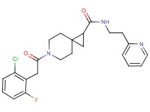 6-[(2-chloro-6-fluorophenyl)acetyl]-N-[2-(2-pyridinyl)ethyl]-6-azaspiro[2.5]octane-1-carboxamide