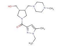 {(3R*,4R*)-1-[(1-ethyl-5-methyl-1H-pyrazol-3-yl)carbonyl]-4-[(4-methyl-1-piperazinyl)methyl]-3-pyrrolidinyl}methanol