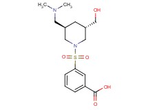 3-{[(3R*,5S*)-3-[(dimethylamino)methyl]-5-(hydroxymethyl)-1-piperidinyl]sulfonyl}benzoic acid