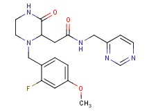 2-[1-(2-fluoro-4-methoxybenzyl)-3-oxo-2-piperazinyl]-N-(4-pyrimidinylmethyl)acetamide