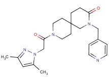 9-[(3,5-dimethyl-1H-pyrazol-1-yl)acetyl]-2-(pyridin-4-ylmethyl)-2,9-diazaspiro[5.5]undecan-3-one
