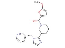 3-({2-[1-(5-methoxy-2-furoyl)-3-piperidinyl]-1H-imidazol-1-yl}methyl)pyridine