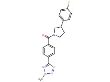 5-(4-{[3-(4-fluorophenyl)-1-pyrrolidinyl]carbonyl}phenyl)-2-methyl-2H-tetrazole