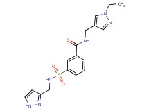 N-[(1-ethyl-1H-pyrazol-4-yl)methyl]-3-{[(1H-pyrazol-3-ylmethyl)amino]sulfonyl}benzamide