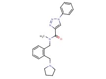 N-methyl-1-phenyl-N-[2-(1-pyrrolidinylmethyl)benzyl]-1H-1,2,3-triazole-4-carboxamide