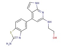 2-{[4-(2-amino-1,3-benzothiazol-5-yl)-1H-pyrrolo[2,3-b]pyridin-6-yl]amino}ethanol