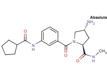 (4R)-4-amino-1-{3-[(cyclopentylcarbonyl)amino]benzoyl}-N-methyl-L-prolinamide