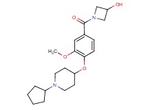 1-{4-[(1-cyclopentylpiperidin-4-yl)oxy]-3-methoxybenzoyl}azetidin-3-ol