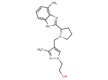 2-(3-methyl-4-{[2-(4-methyl-1H-benzimidazol-2-yl)pyrrolidin-1-yl]methyl}-1H-pyrazol-1-yl)ethanol