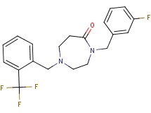 4-(3-fluorobenzyl)-1-[2-(trifluoromethyl)benzyl]-1,4-diazepan-5-one