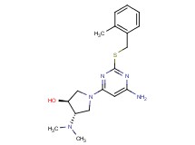 (3S*,4S*)-1-{6-amino-2-[(2-methylbenzyl)thio]pyrimidin-4-yl}-4-(dimethylamino)pyrrolidin-3-ol