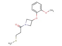 3-(2-methoxyphenoxy)-1-[3-(methylthio)propanoyl]azetidine