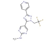N-methyl-5-[3-pyridin-4-yl-1-(2,2,2-trifluoroethyl)-1H-1,2,4-triazol-5-yl]pyrimidin-2-amine