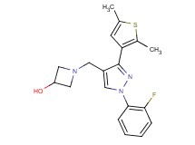 1-{[3-(2,5-dimethyl-3-thienyl)-1-(2-fluorophenyl)-1H-pyrazol-4-yl]methyl}-3-azetidinol