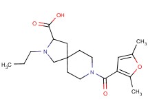 8-(2,5-dimethyl-3-furoyl)-2-propyl-2,8-diazaspiro[4.5]decane-3-carboxylic acid
