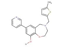 4-[(5-methyl-2-thienyl)methyl]-7-(3-pyridinyl)-2,3,4,5-tetrahydro-1,4-benzoxazepin-9-ol