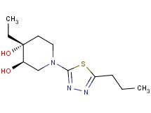 (3R*,4R*)-4-ethyl-1-(5-propyl-1,3,4-thiadiazol-2-yl)piperidine-3,4-diol