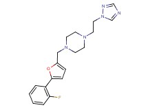 1-{[5-(2-fluorophenyl)-2-furyl]methyl}-4-[2-(1H-1,2,4-triazol-1-yl)ethyl]piperazine