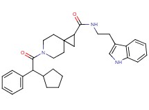 6-[cyclopentyl(phenyl)acetyl]-N-[2-(1H-indol-3-yl)ethyl]-6-azaspiro[2.5]octane-1-carboxamide