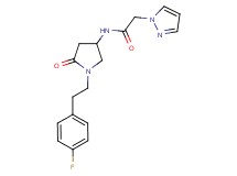 N-{1-[2-(4-fluorophenyl)ethyl]-5-oxo-3-pyrrolidinyl}-2-(1H-pyrazol-1-yl)acetamide