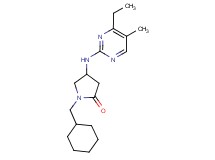 1-(cyclohexylmethyl)-4-[(4-ethyl-5-methylpyrimidin-2-yl)amino]pyrrolidin-2-one